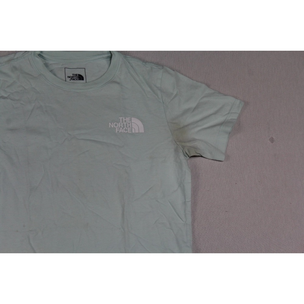 The North Face T-Shirt Womens XS Teal Good Crew Neck Short Sleeve Graphic Logo - Picture 6 of 10